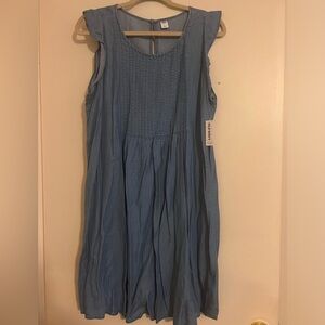 NWT Old Navy Casual Denim Dress Blue Sleeveless.